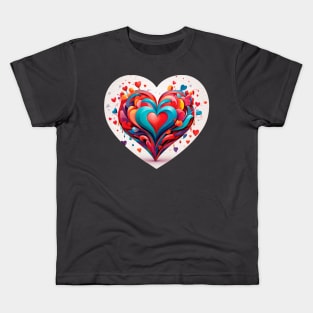 Heart with shapes Kids T-Shirt